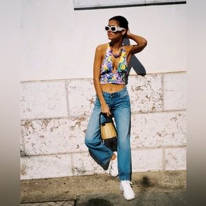 New Zara print crop top